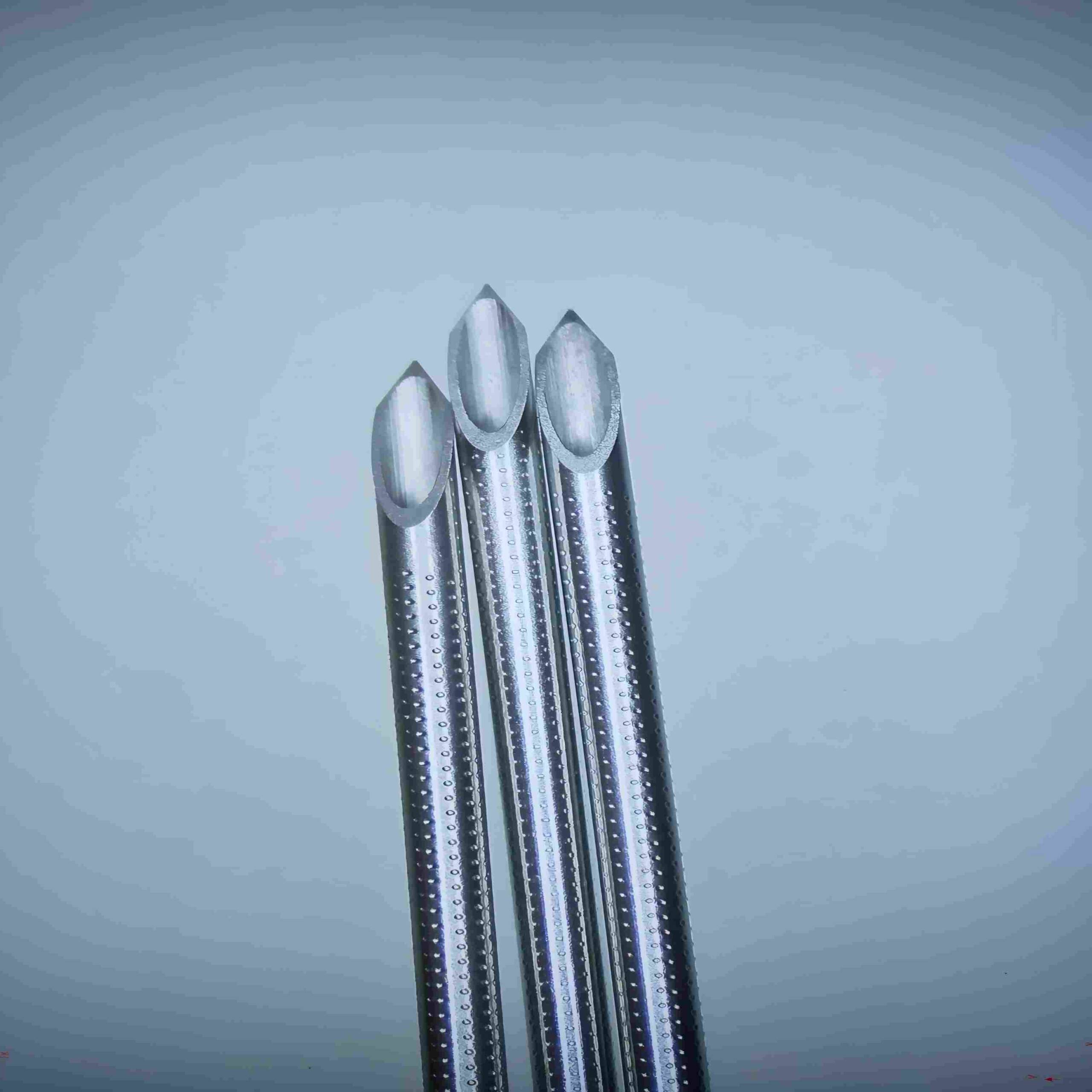 Close-up of Nitinol imaging catheter tip – ASTM F2063 medical grade